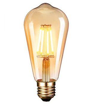 Вінтажна LED лампа 6W ST64 Horoz Electric Filament Rustic Vintage-6 2200K 001-029-0006-010 фото