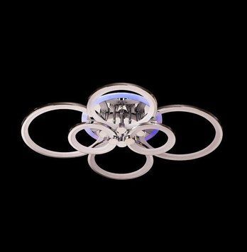 Стельова LED люстра 188+24W з RGB підсвічуванням корпусу та пультом 3000-6000К SY-5332/2+2+2 CR+RGB DIMMER Svet SY-5332/2+2+2 CR+RGB фото