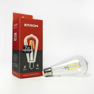 LED-лампа Едісона ST64 E27 7W 4200K прозора 1-EFP-164 616605 фото