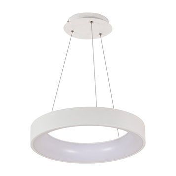 Подвесная LED люстра 80W с пультом VELMAX с круглым плафоном 3000K-6500K белая IP20 V-PL-VERONA-R 23-46-30 фото