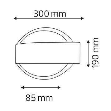 Світильник фасадний 12W LED Horoz Electric HERMES-2 настінний 4200K чорний IP54 076-084-0012-010 фото