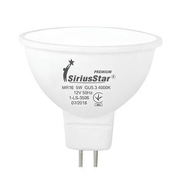 Светодиодная лампа 5W SiriusStar 3506 MR16 4000K GU5.3 12V&nbsp;белая IP20 SP000017260 фото