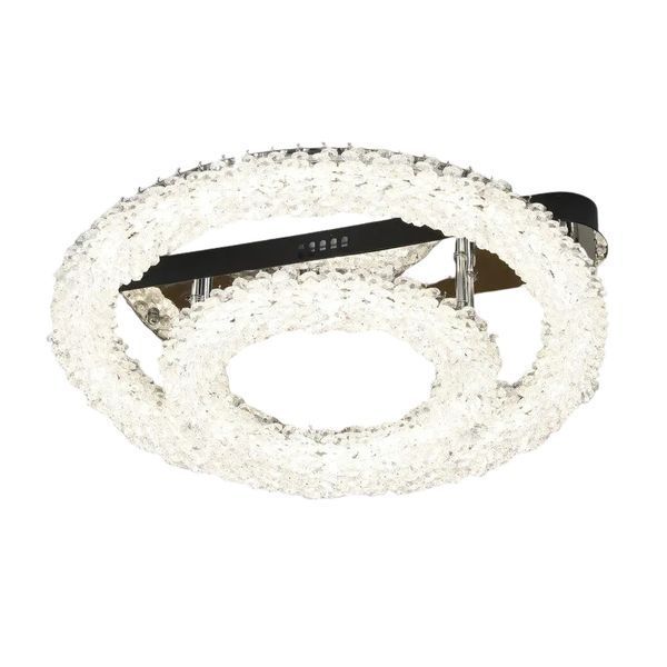 Потолочная LED люстра 140W VALESO с двумя хрустальными кольцами с пультом 3000&ndash;6500K хром 33047/300+500 SP000049458 фото