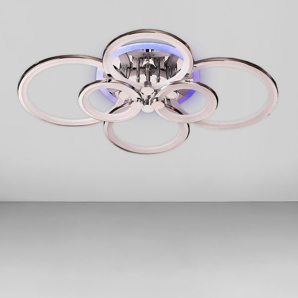 Потолочная LED люстра 188+24W с RGB подсветкой корпуса и пультом 3000-6000К SY-5332/2+2+2 CR+RGB DIMMER Svet SY-5332/2+2+2 CR+RGB фото