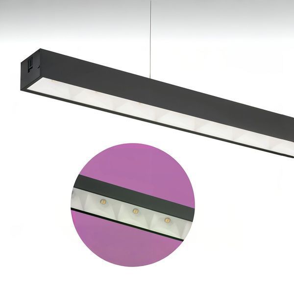 Лінійний LED світильник 40W підвісний Horoz Electric 120см 3000/4200/6400К чорний IP20 DESTINY 3CCT 019-067-1040-020 фото