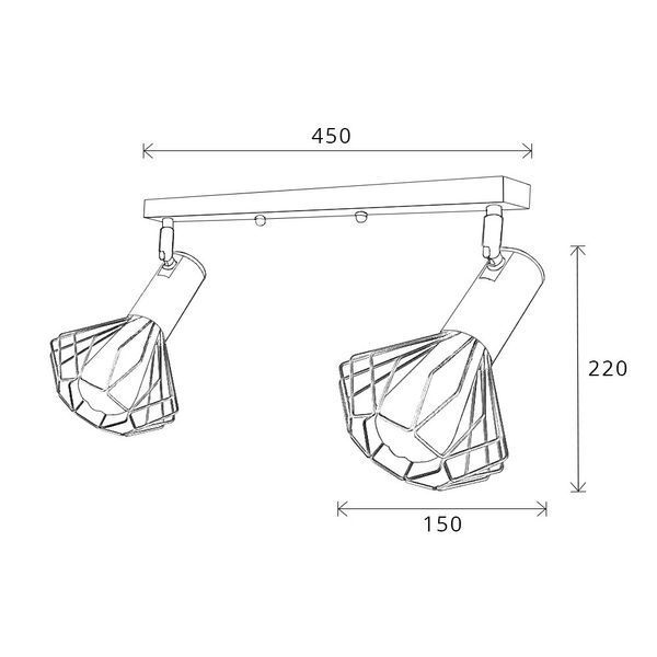 Светильник лофт MSK Electric Diadem настенно-потолочный NL 22151-2 615993 фото