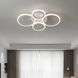 LED люстра стельова з 4 акриловими кільцями і пультом 60W+14W кольорове підсвічування 3000&ndash;6500K біла Svet SY-26255/2+2C WH SY-26255/2+2C WH фото 1