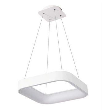 Підвісна LED люстра 80W з пультом VELMAX з квадратним плафоном 3000K-6500K біла IP20 V-PL-VERONA-S 23-46-35 фото