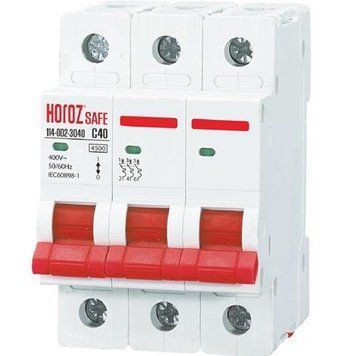 Автоматичний вимикач Horoz Electric SAFE 40А 3P З ІР40 114-002-3040-010 фото
