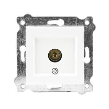 Механизм TV розетки EXEN Elektrik проходной белый IP20 KARELL 290-000103-257 фото
