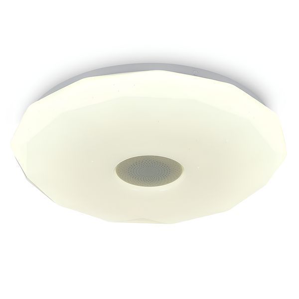 Світлодіодний стельовий смарт-світильник 32W+2W RGB з Bluetooth-динаміком і пультом 3000-6500K білий VALESO LY577-350 WH SP000051968 фото