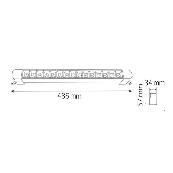 Трековый LED светильник&nbsp;30W линейный&nbsp;Horoz Electric поворотный&nbsp;4200K черный IP20 PARMA-30 018-032-0030-020 фото