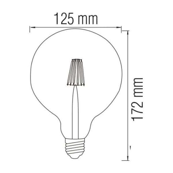 Винтажная лампа Шар Horoz Electric Filament Rustic Globe-6 2200K 001-030-0006-010 фото