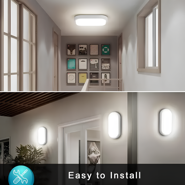 LED светильник 8W IP65 Sirius овальный светодиодный накладной ЖКХ 6500К белый уличный SP000025889 фото
