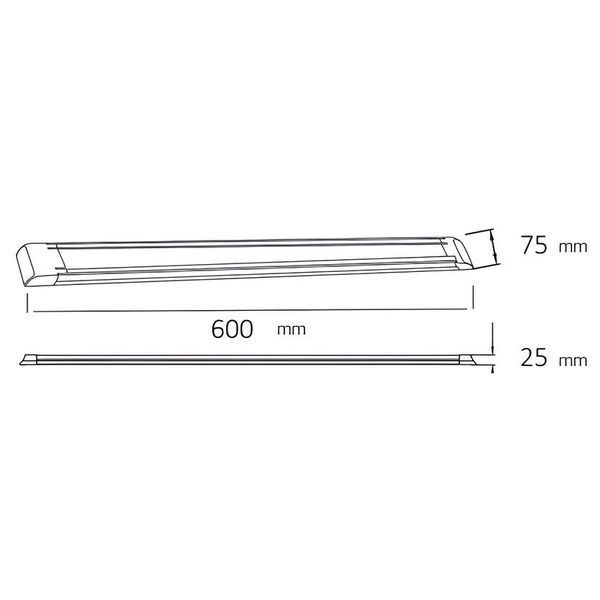 Лінійний LED світильник 30W Horoz Electric настінно-стельовий пластиковий 6400К білий IP20 GAMA-30 052-006-0060-020 фото