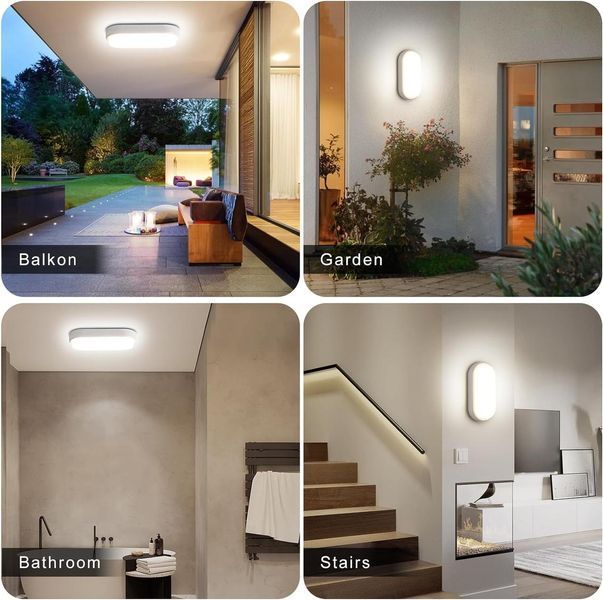 LED светильник 8W IP65 Sirius овальный светодиодный накладной ЖКХ 6500К белый уличный SP000025889 фото