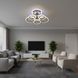 Стельова хромована LED люстра на пульті 90W+18W з акриловими кільцями та LED-підсвічуванням 3000&ndash;6500K Svet SY-26255/3+3C CR SY-26255/3+3C CR фото 1