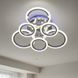Стельова хромована LED люстра на пульті 90W+18W з акриловими кільцями та LED-підсвічуванням 3000&ndash;6500K Svet SY-26255/3+3C CR SY-26255/3+3C CR фото 4