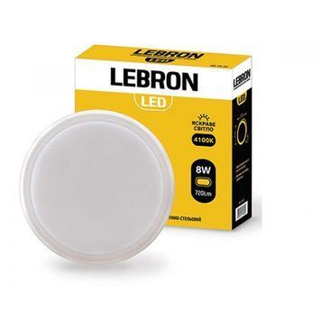 Вуличний світлодіодний світильник 8W Lebron настінно-стельовий 4100K білий IP65 L-WLR 15-35-20 фото