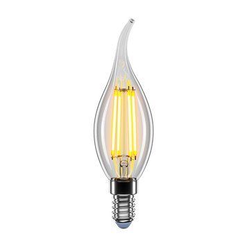 Філаментна LED лампа 4W VELMAX форма свічка на вітрі C37t E14 4100K 400Lm V-Filament-C37t 21-42-34 фото