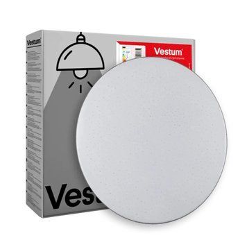 Стельовий LED світильник 30W Vestum круглої форми 4000К 375*60мм білий IP40 STARLIGHT VS-90016 фото