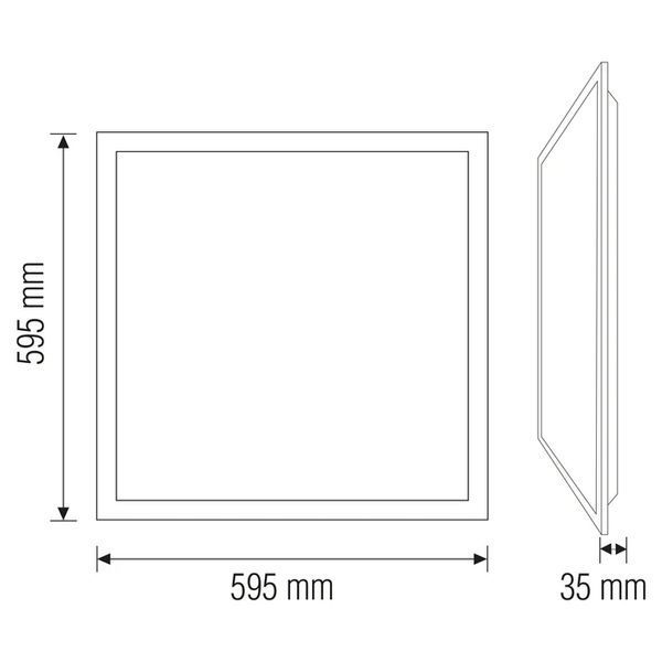 LED панель 45W Horoz Electric PLAZMA-45&nbsp;4200K 595x595мм квадратный IP20 056-010-0045-030 фото