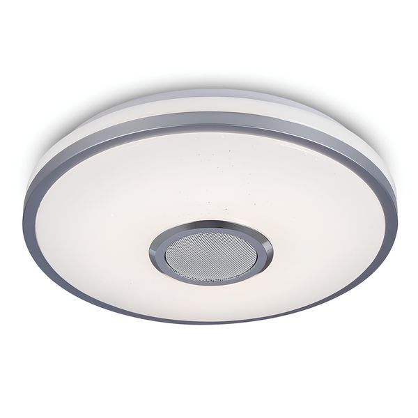 Смарт-світильник стельовий LED 60W RGB з Bluetooth-колонкою і пультом 3000-6500K білий VALESO LY366-500 WH SP000051963 фото