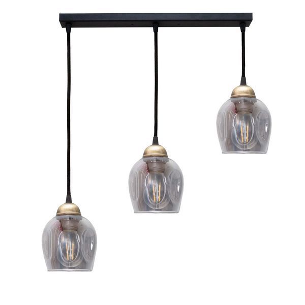 Светильник подвесной MSK Electric Enigma на планке под три лампы Е27 PL 2024-3 BK 619262 фото