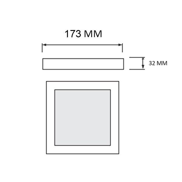 Накладной LED светильник 18W Horoz Electric в стиле минимализм 3000/4000/6500К черный IP20 SELENA-18W&nbsp;3CCT 016-084-0018-020 фото