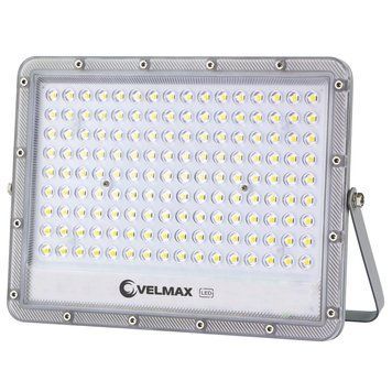 Світлодіодний прожектор&nbsp;50W VELMAX з тонким корпусом холодне світло&nbsp;6500K сірий вологозахищений IP65&nbsp;V-LF-Slim-5065 26-10-82 фото