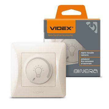 Встраиваемый диммер 200W VIDEX из поликарбоната кремовый BINERA VF-BNDML200-CR VF-BNDML200-CR фото