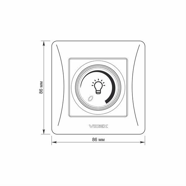Вбудований димер 200W VIDEX з полікарбонату кремовий BINERA VF-BNDML200-CR VF-BNDML200-CR фото