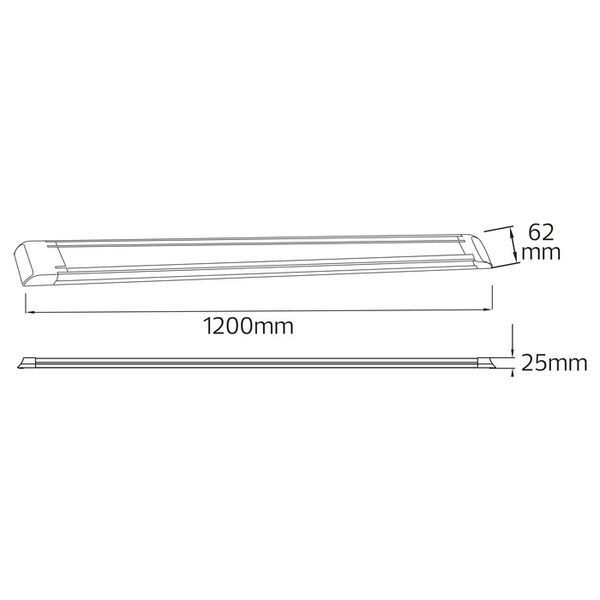 Лінійний світильник LED 60W Horoz Electric GAMA-60 120 см 6400 К IP20 052-006-0120-010 фото
