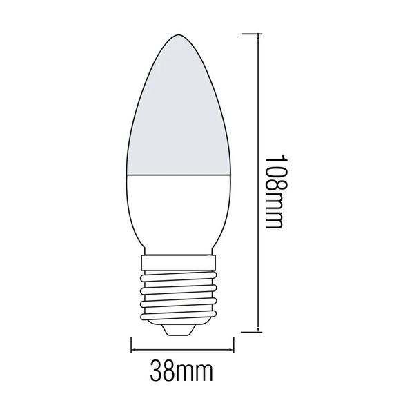 Лампа світлодіодна 10W Horoz Electric ULTRA-10 С35 6400 K E27 001-003-0010-040 фото