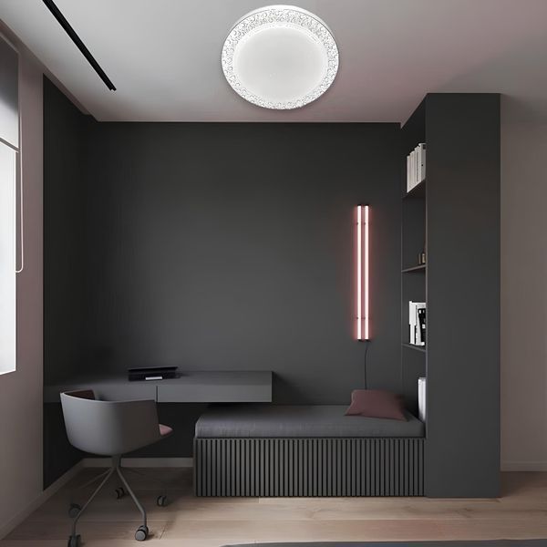 Стельова LED люстра 24W з пультом VALESO з акриловим плафоном 3000-6000К біла IP20 V GLX-19447-400 white GLX-19447-400 white фото
