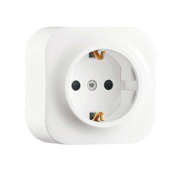 Розетка с заземлением MARSO накладная 16А белая IP20 Sofi 41-51-92 фото