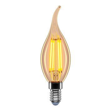 Філаментна LED лампа 4W VELMAX форма свічка на вітрі C37t E14 2200K 400Lm V-Filament-Amber-C37t 21-42-39 фото