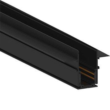Трековий шинопровід Horoz Electric магнітний врізний 12,5мм 2м чорний IP20 MAGNET-R2 129-006-0002-010 фото