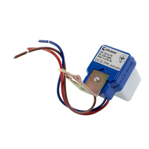 Датчик світла VELMAX 6A накладний IP44 V-LCS-70 (ST301) 29-22-70 фото