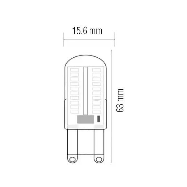 Лампа світлодіодна 5W Horoz Electric MEGA-5 капсула 2700K G9 001-011-0005-010 фото