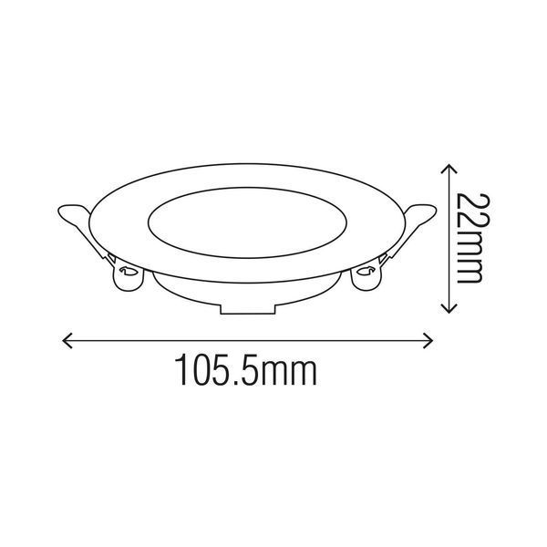 Светодиодный светильник 5W Horoz Electric встроенный AURA-5 черный 6400K IP20 016-068-0005-040 фото