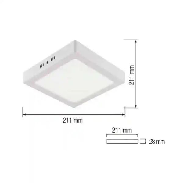 Светодиодная накладная панель 18W квадрат Arina-18 Horoz Electric 4200K 016-026-0018-030 фото