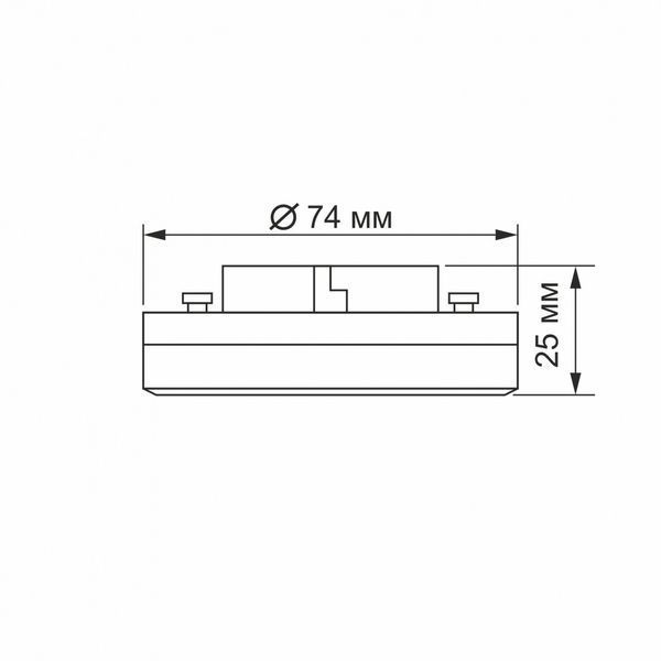 Лампа светодиодная 12W GX53 LED 4100K 1170 Lm 220V VIDEX VL-GX53-12534 фото