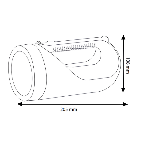 Ручной LED фонарь 5W Horoz Electric пластиковый корпус&nbsp;8000-12000K белый/серый IP20&nbsp;LAMPARD 084-044-0005-010 фото