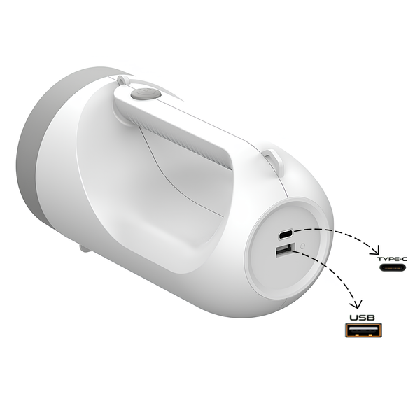 Ручной LED фонарь 5W Horoz Electric пластиковый корпус&nbsp;8000-12000K белый/серый IP20&nbsp;LAMPARD 084-044-0005-010 фото