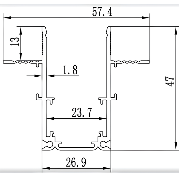 Трековый шинопровод Horoz Electric магнитный врезной 12,5мм 2м черный IP20 MAGNET-R2 129-006-0002-010 фото
