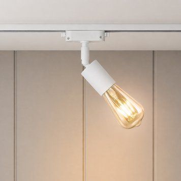 Світильник трековий MSK Electric Asket з поворотним механізмом на шинопровід білий Е27 NL 1222 WH 622715 фото