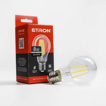LED-лампа Едісона 8W A60 4200K E27 ETRON Filament 1-EFP-110 615676 фото