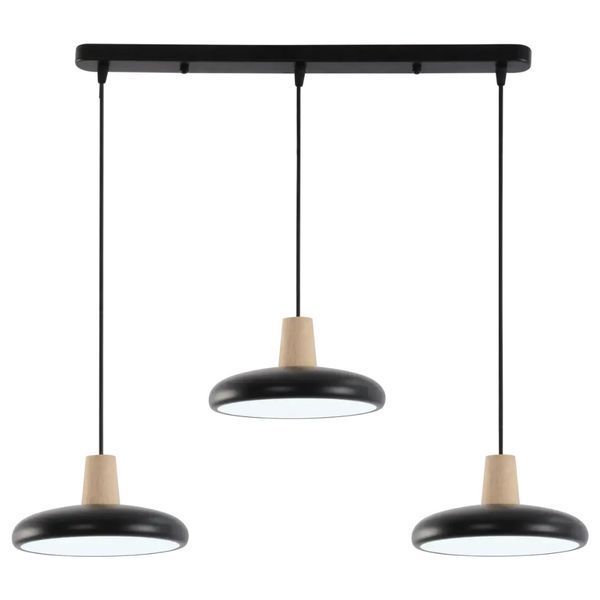 Підвісний LED світильник 72W Valeso на три плафони 3000/4200/6000K чорний IP20 XI3342-3 SP000046070 фото