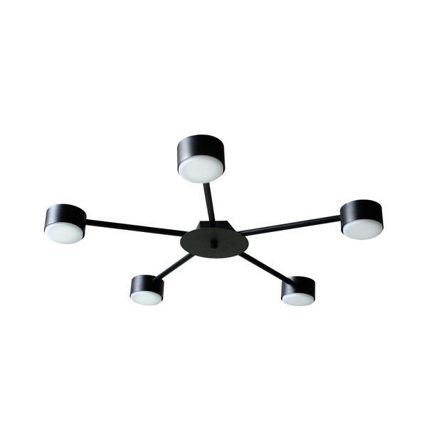 Люстра потолочная MSK Electric Copter на пять круглых плафонов под лампы GX53 черная NL 8040-5 BK 618659 фото